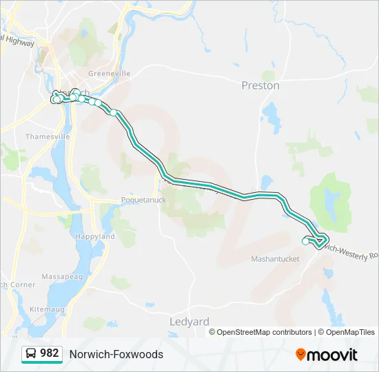 982 Bus Line Map