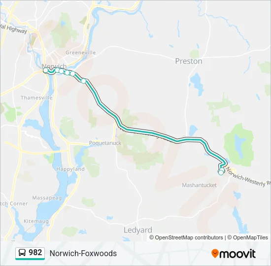 982 Bus Line Map