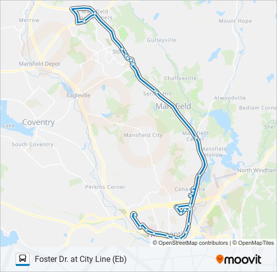 Mapa de 674A de autobús