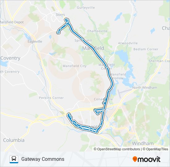 Mapa de 674C de autobús