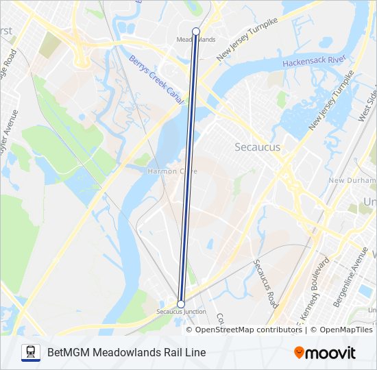 betmgm meadowlands rail line Route Schedules, Stops & Maps 1957