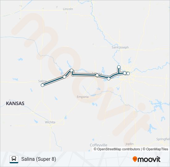 GREYHOUND US0180S Bus Line Map