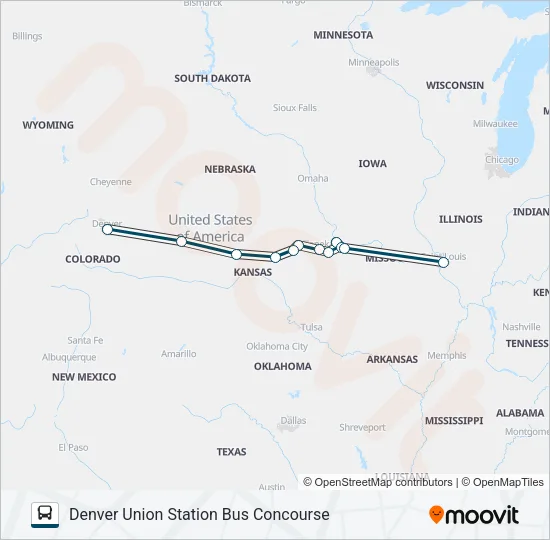 GREYHOUND US0180S Bus Line Map