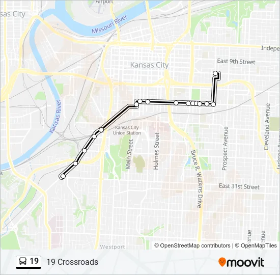 19 Bus Line Map