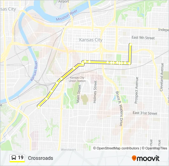 19 Bus Line Map