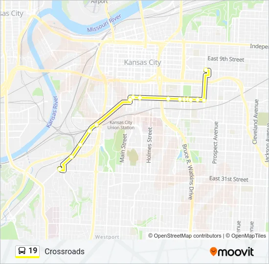 19 Bus Line Map