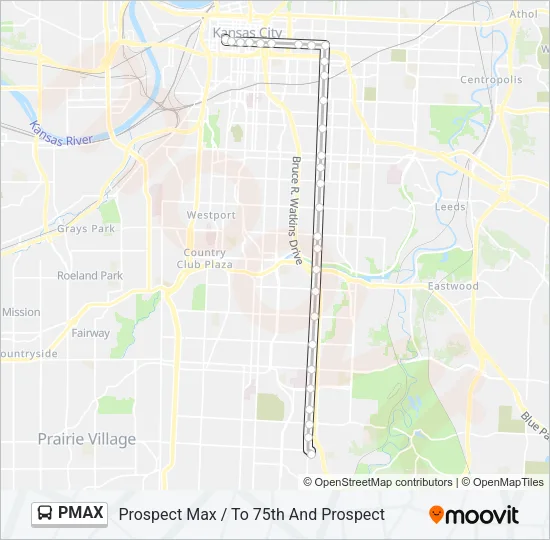 PMAX Bus Line Map