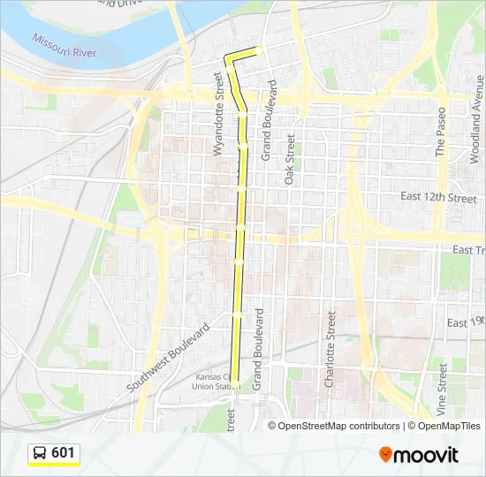 601 Bus Line Map