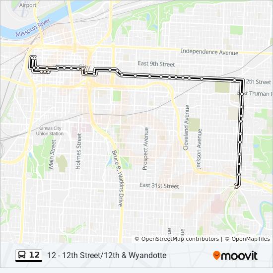 12 Route: Schedules, Stops & Maps - Westbound (Updated)