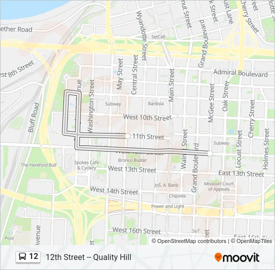 12 Bus Line Map