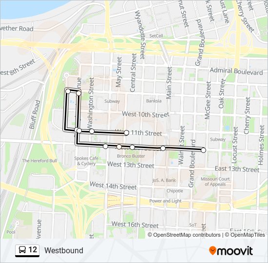 12 bus Line Map