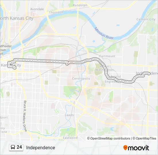 24 Bus Line Map