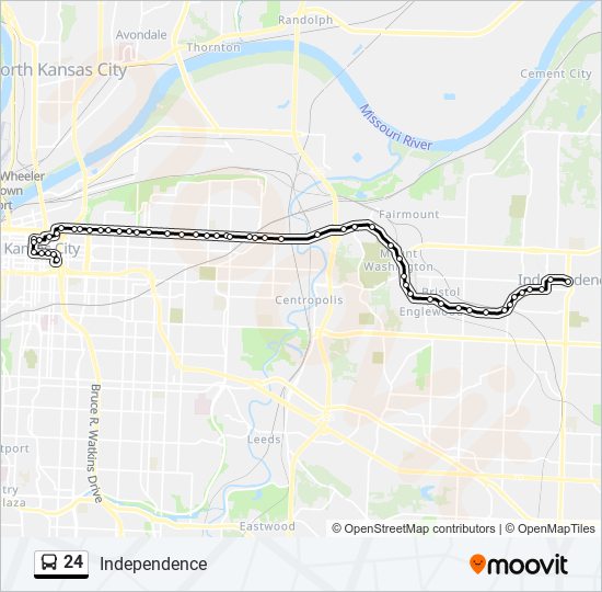 24 bus Line Map