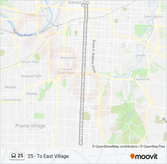 25 Bus Line Map