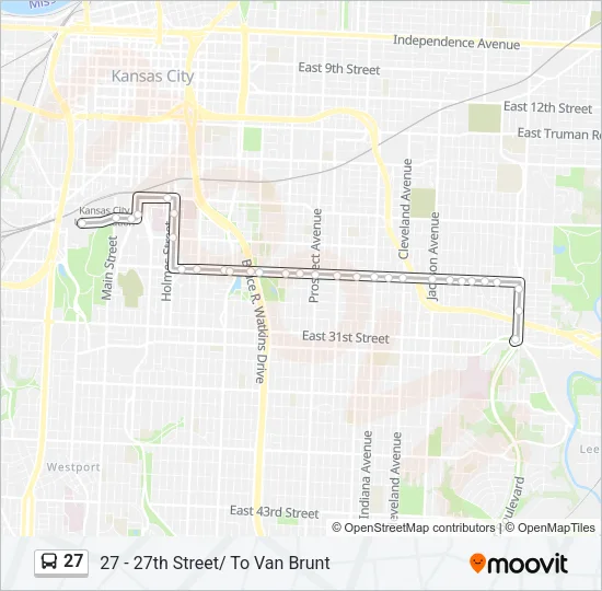 27 Bus Line Map