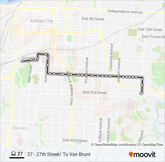 27 bus Line Map