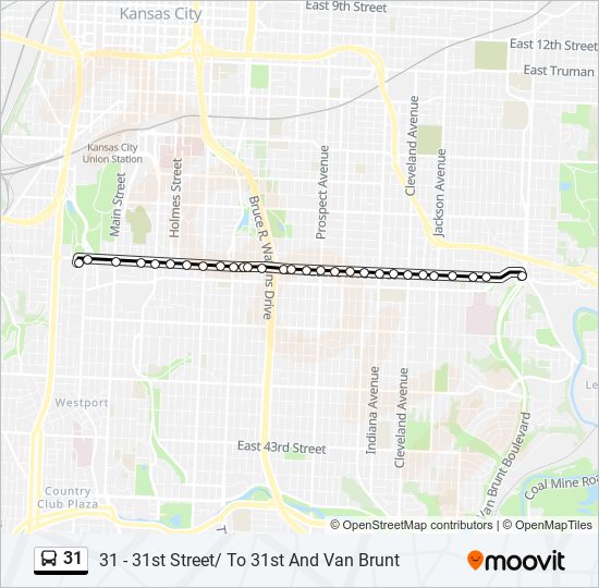 31 bus Line Map