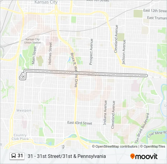 31 Bus Line Map