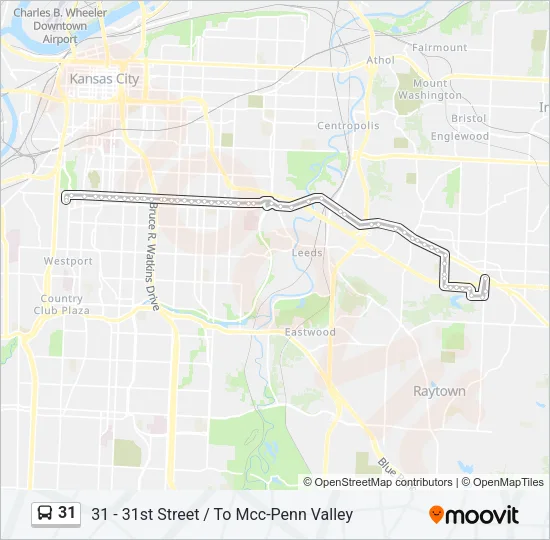 31 Bus Line Map