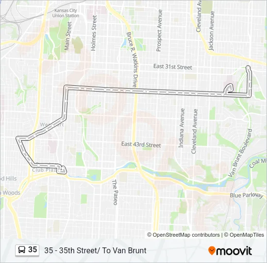 35 Bus Line Map