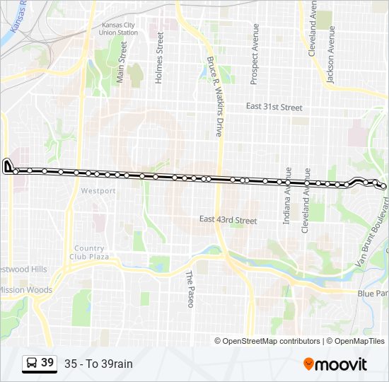 Mapa de 39 de autobús