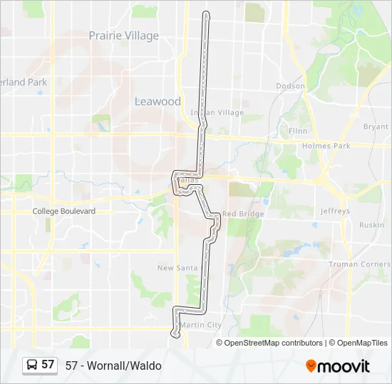 57 Bus Line Map