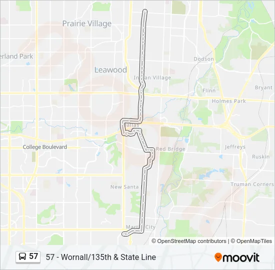 57 Bus Line Map