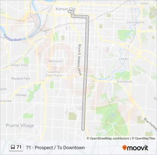 71 Bus Line Map