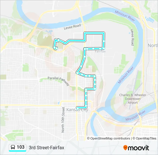 103 Bus Line Map