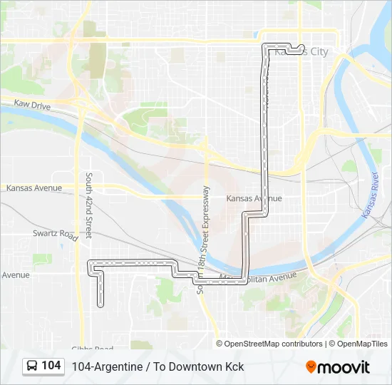 104 Bus Line Map