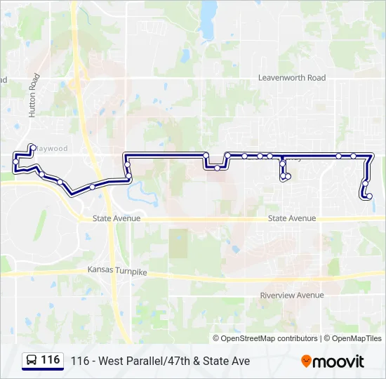 116 Bus Line Map