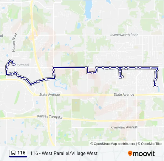 116 Bus Line Map