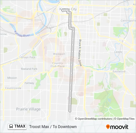 TMAX Bus Line Map