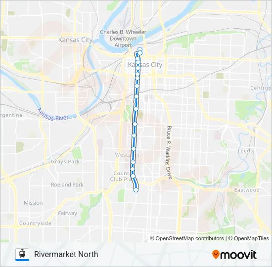 TESTROUTE Light Rail Line Map