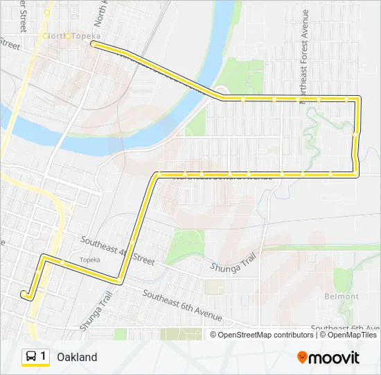 1 Bus Line Map