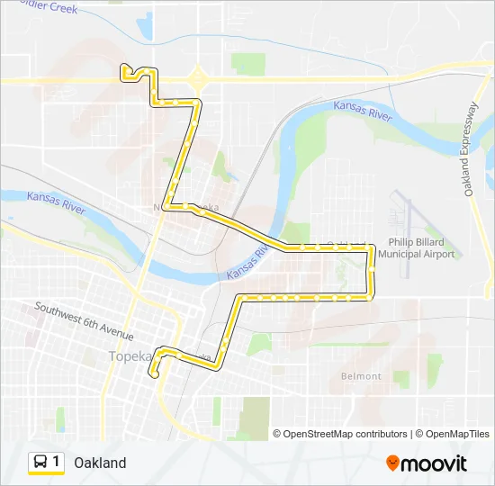 1 Bus Line Map