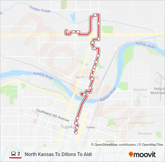 2 Bus Line Map