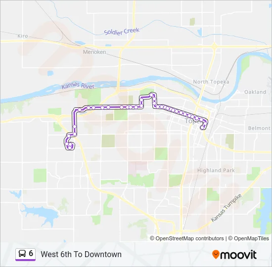 6 Bus Line Map