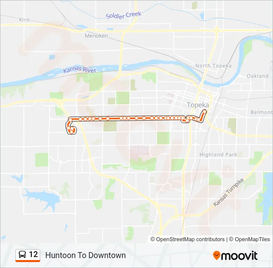 12 Bus Line Map