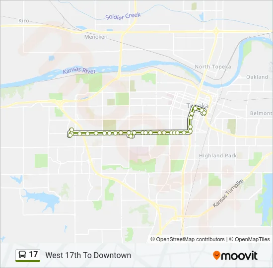 17 Bus Line Map