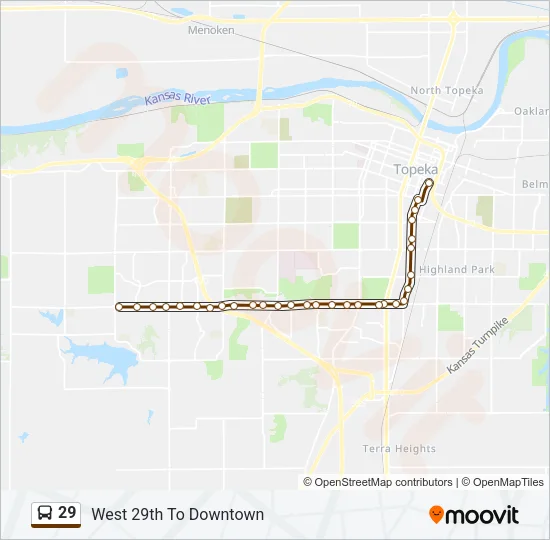 29 Bus Line Map