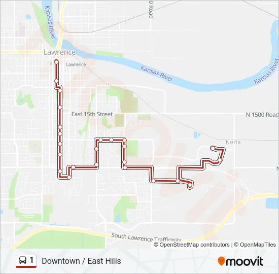 1 Bus Line Map