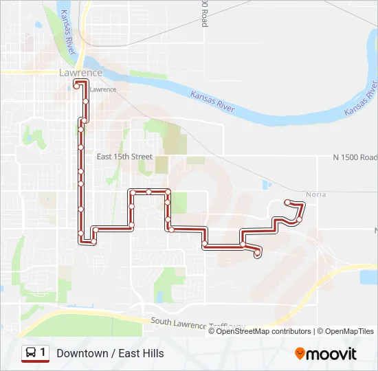 1 Bus Line Map