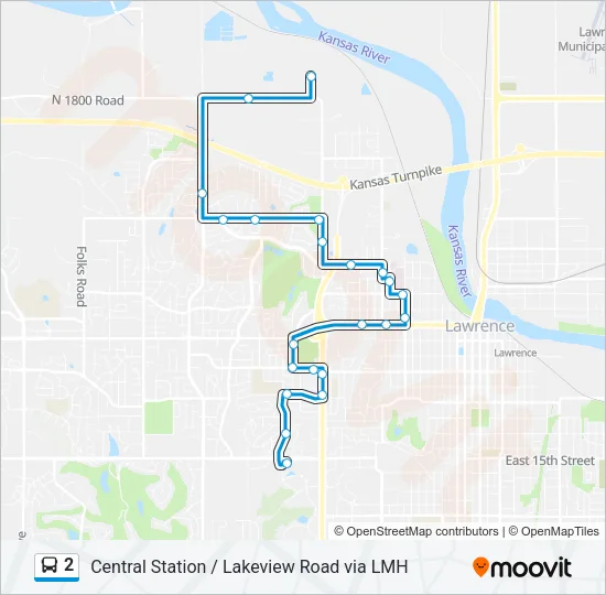 2 Bus Line Map