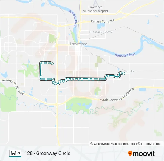 5 Bus Line Map