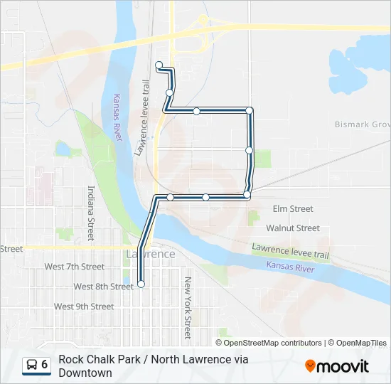 6 Bus Line Map