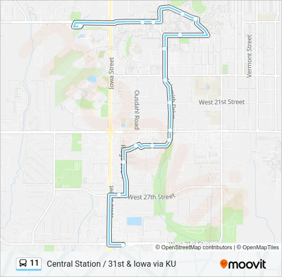 11 Bus Line Map