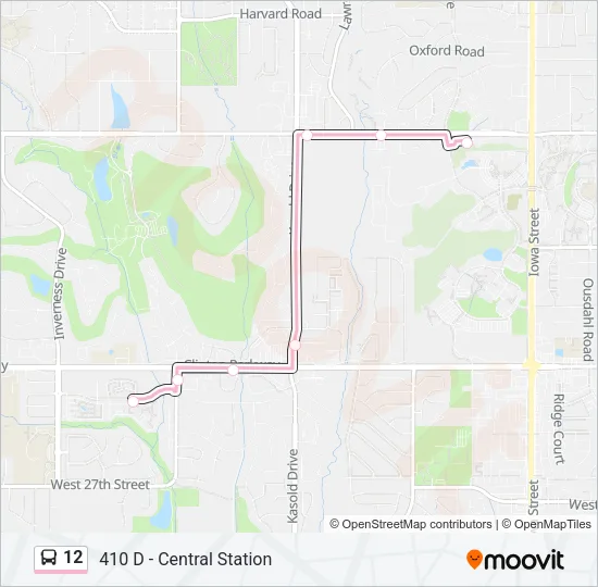 12 Bus Line Map