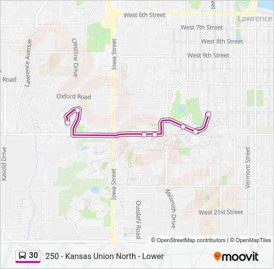 30 Bus Line Map