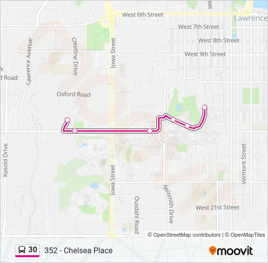 30 Bus Line Map